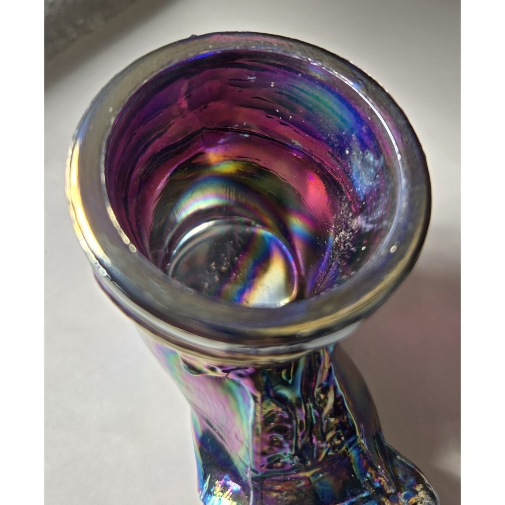 Vintage Toothpick Holder Boyd Hobo Shoe Toes Sticking Out. Iridescent Glass - Picture 5 of 7
